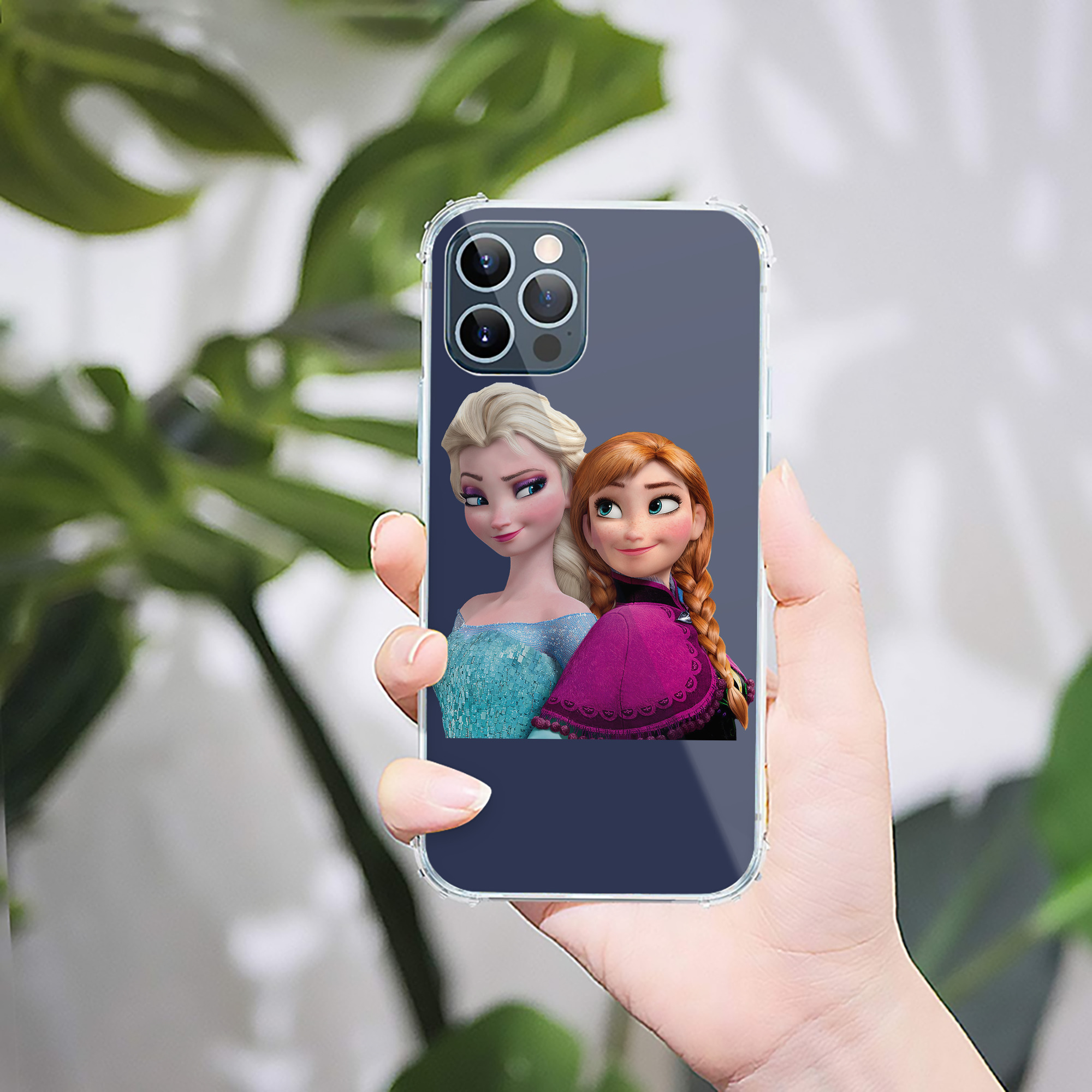 （画像用） アナと雪の女王 アンナ エルサ Frozen Anna Elsa 【iPhone 12シリーズ対応】透明スマホケース（クリアソフトケース）